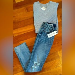 NWT Vigoss Stevie Crop Straight Legacy Stretch jeans size 24
